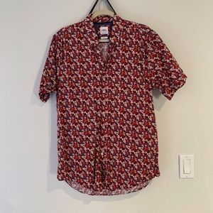 Red Zara Floral Shirt